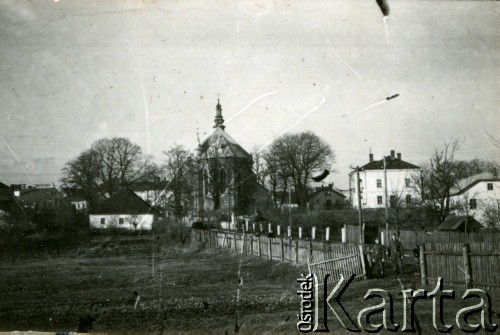 1939-1945, prawdopodobnie Jasło.
Zabudowa miasta.
Fot. NN, album nieznanego żołnierza Wehrmachtu, kolekcja Tomasza Kopańskiego, zbiory Ośrodka KARTA