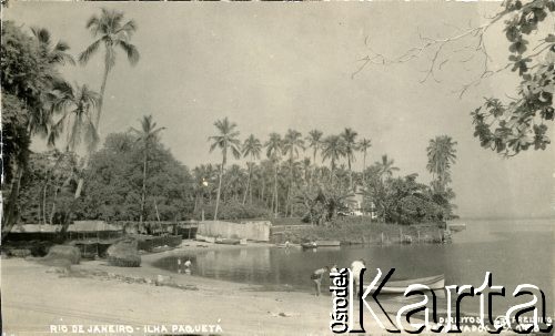 Ilha de Paqueta, Rio de Janeiro, Brazylia.
Fragment wyspy.
Fot. NN, kolekcja Wacława Urbanowicza, zbiory Ośrodka KARTA