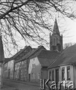 Po 1946, Barlinek, Pomorze Zachodnie, Polska.
Stara zabudowa miasta, m.in. sztachulec. W głębi Kościół Niepokalanego Serca Najświętszej Maryi Panny.
Fot. Jerzy Konrad Maciejewski, zbiory Ośrodka KARTA