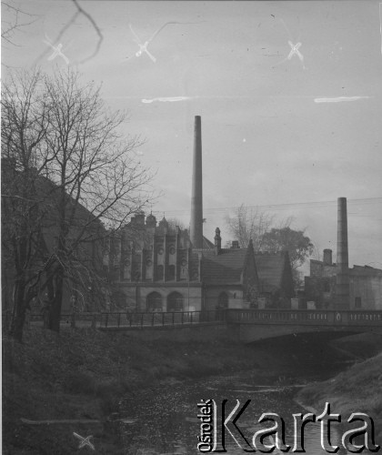 1947, Gliwice, woj. śląskie, Polska.
Zabudowania fabryczne Kopalni Węgla Kamiennego.
Fot. Jerzy Konrad Maciejewski, zbiory Ośrodka KARTA