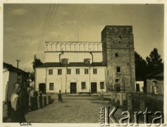 Przed 1939, Łuck, woj. wołyńskie, Polska.
XVII-wieczna renesansowa Wielka Synagoga z wieżą obronną.
Fot. Jerzy Konrad Maciejewski, zbiory Ośrodka KARTA