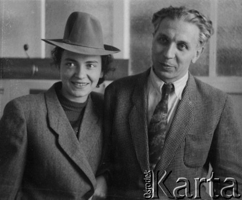 Po 1946, Warszawa, Polska.
Henryk i Halina Korotyńscy, dziennikarze 