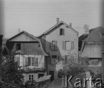 Wiosna 1941, Nidau, Szwajcaria.
Widok z okna pokoju, który wynajmował sierż. Jerzy Konrad Maciejewski. 
Fot. Jerzy Konrad Maciejewski, zbiory Ośrodka KARTA