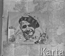 1943-1945, Baden, Szwajcaria.
Karykatura przedstawiająca dziennikarza 