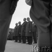 14.05.1972, Berlin, Niemiecka Republika Ludowa (NRD).
Uroczystość odsłonięcia Pomnika Żołnierza Polskiego i Niemieckiego Antyfaszysty. Nz. w głębi od prawej: premier NRD Willi Stoph, premier PRL Piotr Jaroszewicz,  I sekretarz Niemieckiej Socjalistycznej Partii Jedności Erich Honecker, ambasador ZSRR w NDR  Michail Jefremow.
Fot. Maciej Jasiecki, zbiory Ośrodka KARTA