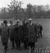 14.05.1972, Berlin, Niemiecka Republika Ludowa (NRD).
Uroczystość odsłonięcia Pomnika Żołnierza Polskiego i Niemieckiego Antyfaszysty.  Nz. od prawej premier NRD Willi Stoph, premier PRL Piotr Jaroszewicz, I sekretarz Niemieckiej Socjalistycznej Partii Jedności Erich Honecker, ambasador ZSRR w NRD Michail Jefremow.
Fot. Maciej Jasiecki, zbiory Ośrodka KARTA