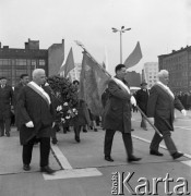 14.05.1972, Berlin, Niemiecka Republika Ludowa (NRD).
Uroczystość odsłonięcia Pomnika Żołnierza Polskiego i Niemieckiego Antyfaszysty. Nz. poczet sztandarowy z Polski.
Fot. Maciej Jasiecki, zbiory Ośrodka KARTA