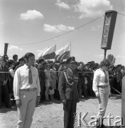 24.06.1972, Cedynia, Polska
Obchody tysiąclecia bitwy pod Cedynią. Na górze Czcibora odsłonięto Pomnik Polskiego Zwycięstwa nad Odrą. 
Fot. Maciej Jasiecki, zbiory Ośrodka KARTA
