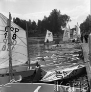 24.06.1972, Cedynia, Polska
Obchody tysiąclecia bitwy pod Cedynią. Na górze Czcibora odsłonięto Pomnik Polskiego Zwycięstwa nad Odrą. Nz. przystań z żaglówkami, z których korzystali uczestnicy uroczystości.
Fot. Maciej Jasiecki, zbiory Ośrodka KARTA