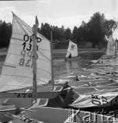 24.06.1972, Cedynia, Polska
Obchody tysiąclecia bitwy pod Cedynią. Na górze Czcibora odsłonięto Pomnik Polskiego Zwycięstwa nad Odrą. Nz. przystań z żaglówkami, z których korzystali uczestnicy uroczystości.
Fot. Maciej Jasiecki, zbiory Ośrodka KARTA