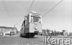 Lata 60., Szczecin, Polska.
Tramwaj na ulicy Adama Asnyka.
Fot. Maciej Jasiecki, Fundacja Ośrodka KARTA