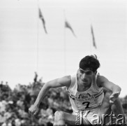 1967, Szczecin, Polska.
Zawody lekkoatletyczne.
Fot. Maciej Jasiecki, Fundacja Ośrodka KARTA