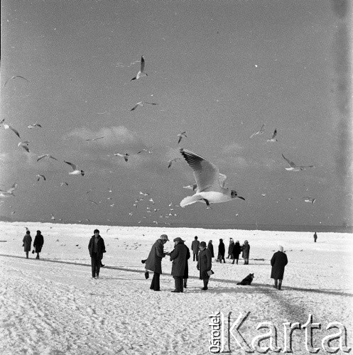 Lata 60.-70., Polska.
Zima na plaży.
Fot. Maciej Jasiecki, Fundacja Ośrodka KARTA
