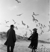 Lata 60.-70., Polska.
Zima na plaży.
Fot. Maciej Jasiecki, Fundacja Ośrodka KARTA