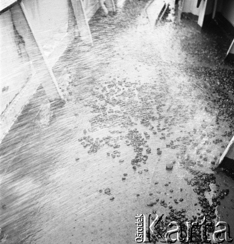 Lata 70., brak miejsca.
Pokład ms Brygada Makowskiego.
Fot. Maciej Jasiecki, zbiory Ośrodka KARTA