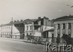 Po 1.09.1939, Warszawa, Polska.
Wiadukt Mostu Poniatowskiego.
Fot. NN, zbiory Ośrodka KARTA, udostępnił Roman Trojanowicz