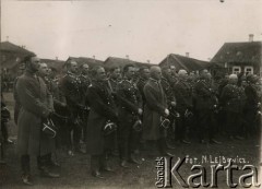 Ok. 1925, Mołodeczno, woj. wileńskie, Polska.
Msza polowa.
Fot. N. Lejbowicz, kolekcja Jana Piekutowskiego, zbiory Ośrodka KARTA
