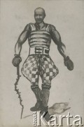 Ok. 1920, brak miejsca.
Karykatura ukazująca S. Gawrońskiego z albumu przedstawiającego pracowników Urzędu do Spraw Powrotu Jeńców, Uchodźców i Robotników. 
Fot. NN, kolekcja Jana Piekutowskiego, zbiory Ośrodka KARTA