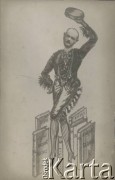 Ok. 1920, brak miejsca.
Karykatura ukazująca E. Berynga z albumu przedstawiającego pracowników Urzędu do Spraw Powrotu Jeńców, Uchodźców i Robotników. 
Fot. NN, kolekcja Jana Piekutowskiego, zbiory Ośrodka KARTA