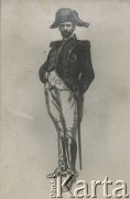 Ok. 1920, brak miejsca.
Karykatura ukazująca N. Cydzika z albumu przedstawiającego pracowników Urzędu do Spraw Powrotu Jeńców, Uchodźców i Robotników. 
Fot. NN, kolekcja Jana Piekutowskiego, zbiory Ośrodka KARTA