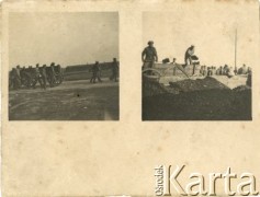 1917, Szczypiorno k. Kalisza.
Więźniowie podczas pracy w niemieckim obozie dla polskich legionistów internowanych w Szczypiornie. 
Fot. NN, zbiory Ośrodka KARTA, kolekcja Kazimierza Pluty-Czachowskiego.
