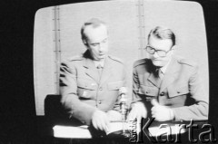 Po 13.12.1981, Warszawa, Polska.
Program informacyjny Programu Pierwszego Telewizji Polskiej 