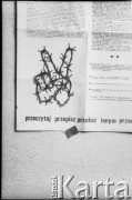 Po 13.12.1981, Warszawa, Polska.
Druk drugiego obiegu wydawniczego. 
Fot. Małgorzata Niezabitowska i Tomasz Tomaszewski, zbiory Ośrodka KARTA 
