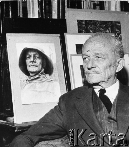 Lata 50.-lata 60., brak miejsca.
Adam Remigiusz Grocholski, oficer Wojska Polskiego, adiutant Ministra Spraw Wojskowych Józefa Piłsudskiego, w czasie II wojny światowej w Związku Walki Zbrojnej/Armii Krajowej, m.in. jako drugi komendant 