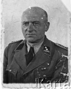 Przed 1944, brak miejsca.
Kraft, w czasie II wojny światowej dowódca żandarmerii i policji kryminalnej powiatu siedleckiego.
Fot. NN, kolekcja Cezarego Chlebowskiego, zbiory Ośrodka KARTA