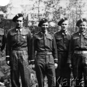 1942-1947, brak miejsca.
Żołnierze 1 Dywizji Pancernej.
Fot. NN, kolekcja Cezarego Chlebowskiego, zbiory Ośrodka KARTA