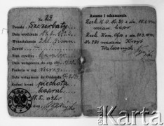 18.05.1943.
Książeczka wojskowa Zbigniewa Hryckiewicza ps. 
