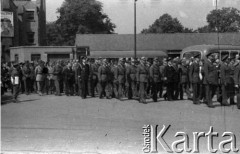 16.07.1943, Newark, Wielka Brytania. 
Pogrzeb gen. Władysława Sikorskiego. Przemarsz konduktu żałobnego z ciałem Naczelnego Wodza. 
Fot. Zenon Brejwo, zbiory Ośrodka KARTA