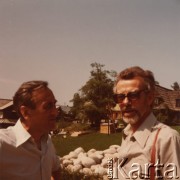 1981, Bukowina, Polska.
Opozycjonista, późniejszy premier Tadeusz Mazowiecki i sekretarz generalny Światowej Konfederacji Pracy  Jan Kułakowski w czasie wakacji. 
Fot. NN, kolekcja Jana i Zofii Kułakowskich, zbiory Ośrodka KARTA