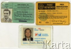 1971, 1972, 1993, Waszyngton, Nowy Jork, USA.
Legitymacje prasowe Marka Walickiego.
Fot. NN, kolekcja Marka Walickiego, zbiory Ośrodka KARTA