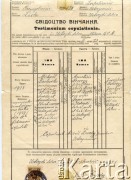 24.09.1928, Ustrzyki Dolne, Polska.
Świadectwo ślubu Michała Zacharki i 
Fot. NN, zbiory Adeli Kozlowski i Eugeniusza Zacharko, reprodukcje cyfrowe w  Bibliotece Polskiej im. Ignacego Domeyki w Buenos Aires (Biblioteca Polaca Ignacio Domeyko) i w Ośrodku KARTA w Warszawie
