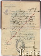 1930, Posadas, prowincja Misiones, Argentyna.
Dowód osobisty Michała Zacharki.
Fot. NN, zbiory Adeli Kozlowski i Eugeniusza Zacharko, reprodukcje cyfrowe w Bibliotece Polskiej im. Ignacego Domeyki w Buenos Aires (Biblioteca Polaca Ignacio Domeyko) i w Ośrodku KARTA w Warszawie.
