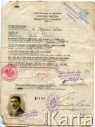 1923, Warszawa, Polska.
Świadectwo lekarskie Fajbusia Gąski wystawione dla Konsulatu Argentyńskiego w Warszawie.
Fot. NN, zbiory Reginy Gaski, reprodukcje cyfrowe w  Bibliotece Polskiej im. Ignacego Domeyki w Buenos Aires (Biblioteca Polaca Ignacio Domeyko) i w Ośrodku KARTA w Warszawie.