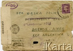 Brak daty, Buenos Aires, Argentyna.
List do Feliksa Gąski.
Fot. NN, zbiory Reginy Gaski, reprodukcje cyfrowe w  Bibliotece Polskiej im. Ignacego Domeyki w Buenos Aires (Biblioteca Polaca Ignacio Domeyko) i w Ośrodku KARTA w Warszawie.