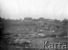 Wrzesień 1914, Zaleszany, pow. Tarnobrzeg.
Amunicja porzucona przez Austriaków w czasie pierwszych bojów nad Sanem.
Fot. Jarosław Okulicz-Kozaryn, zbiory Ośrodka KARTA