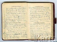 14-17.09.1939, Zaleszczyki, Polska.
Kalendarz z zapiskami uchodźcy powstałymi podczas ewakuacji z Polski.
Fot. zbiory Ośrodka KARTA