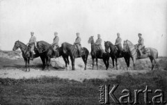 1914, Zagórze.
I Brygada Legionów. Oddział wywiadowczy Walerego Sławka.
Fot. NN, zbiory Ośrodka KARTA, udostępnili Halina i Maciej Kosińscy.