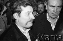 wrzesień-październik 1981, Gdańsk, Polska.
Obrady I Krajowego Zjazdu Delegatów NSZZ „Solidarność”. Przewodniczący Krajowej Komisji Porozumiewawczej NSZZ 