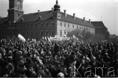 3.05.1982, Warszawa, Polska.
Niezależna demonstracja na Starym Mieście, zorganizowana przez podziemne struktury 