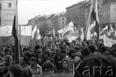 3.05.1982, Warszawa, Polska.
Niezależna demonstracja na Starym Mieście, zorganizowana przez podziemne struktury 