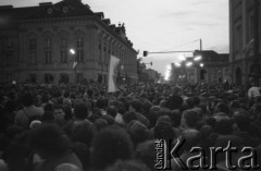 1.05.1989, Warszawa, Polska.
Manifestacja zorganizowana przez NSZZ 