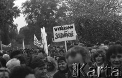 1.05.1989, Warszawa, Polska.
Manifestacja zorganizowana przez NSZZ 