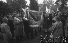 1.05.1989, Warszawa, Polska.
Manifestacja zorganizowana przez NSZZ 