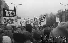 1.05.1989, Warszawa, Polska.
Manifestacja zorganizowana przez NSZZ 