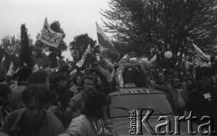 1.05.1989, Warszawa, Polska.
Manifestacja zorganizowana przez NSZZ 