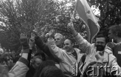 1.05.1989, Warszawa, Polska.
Manifestacja zorganizowana przez NSZZ 